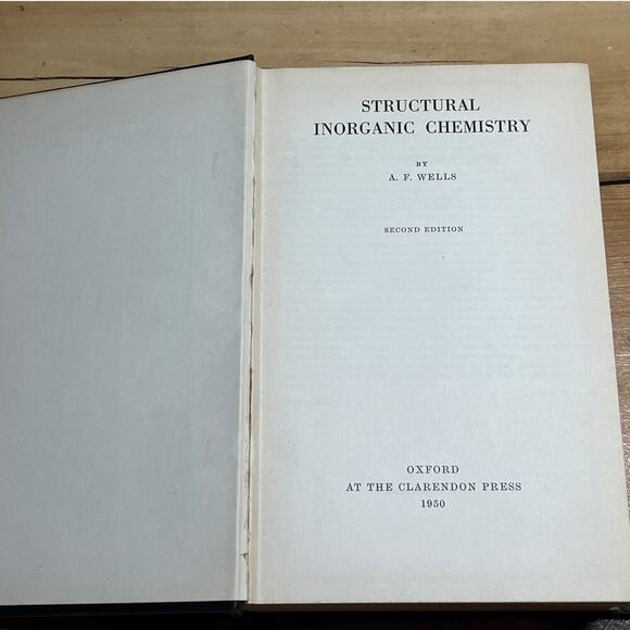 VTG Structural Inorganic Chemistry Book. 2nd Edition. A.F. Wells. 1950 - Picture 5 of 12